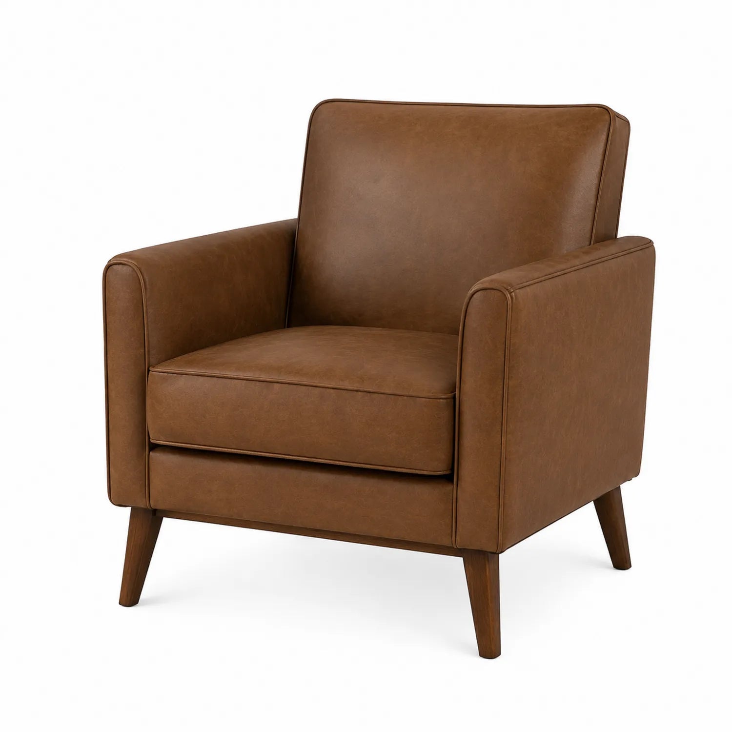 Sessel aus PU-Leder Braun
